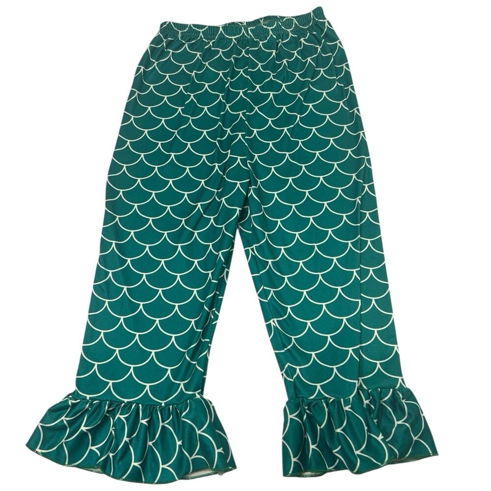 Girls Mermaid Ruffle Pants 5XL Scale Print Dress Up Costume Bold Dreamy Party